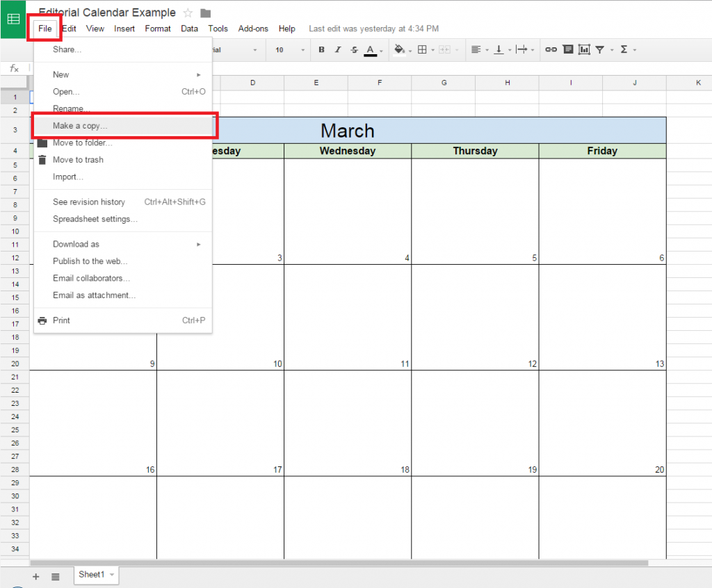 google docs schedule template daily planner