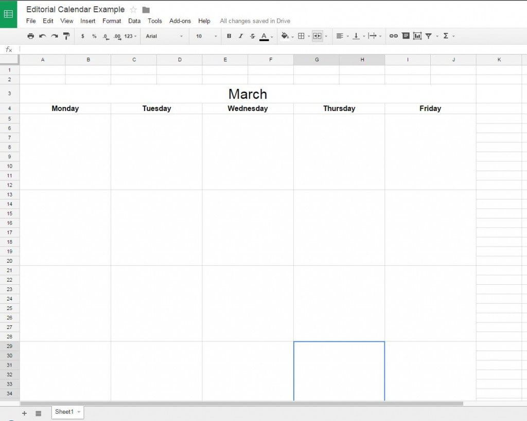 How To Create a Free Editorial Calendar Using Google Docs Tutorial
