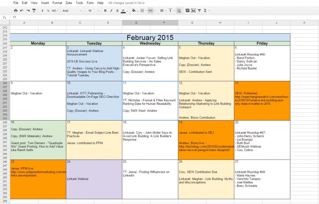 How To Create a Free Editorial Calendar Using Google Docs - Tutorial