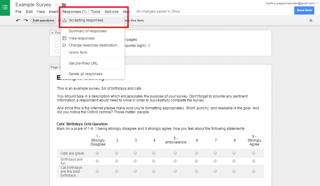 Control accepting responses как работать